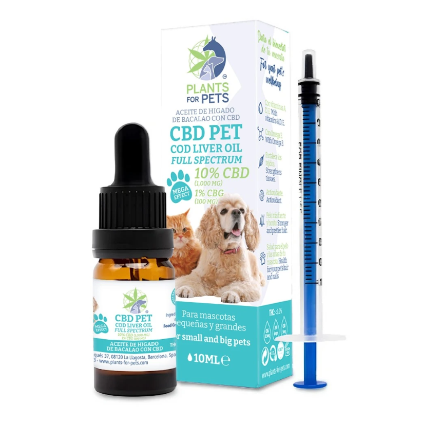 CBD FOR PET COD LIVER OIL WITH 10% CBD 1% CBG IN 10 ML